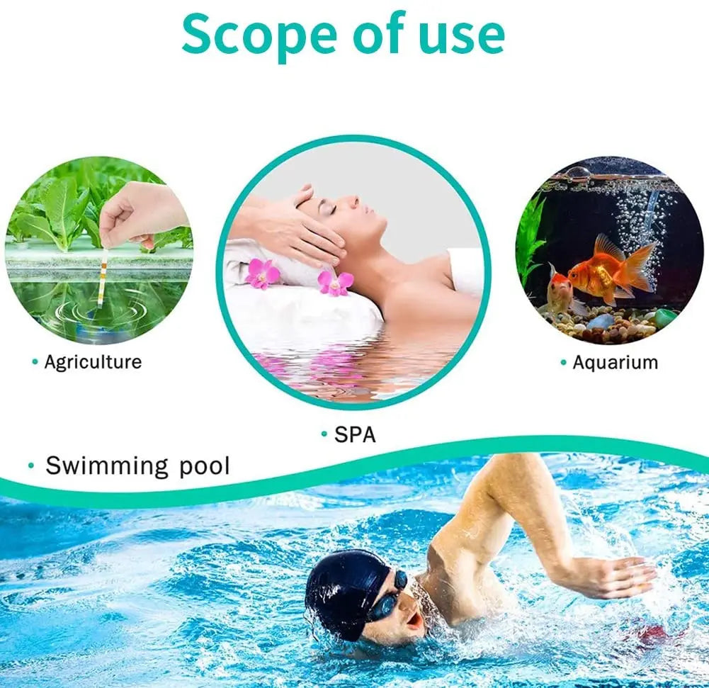 50 strisce  test dell'acqua di piscine e SPA.
