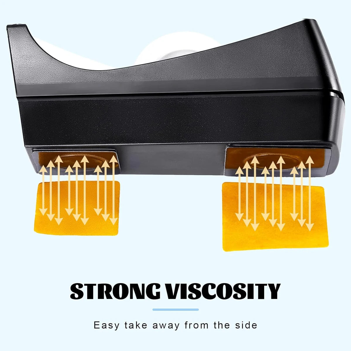 1 pz, nero, dispenser di nastro adesivo da tavolo con base antiscivolo, ricarica di nastro per dispenser, dispenser