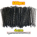60/600 pezzi Fermagli per capelli neri a linea retta, a forma di U, con ago, per capelli ricci e ondulati, forcine per capelli da donna, accessori per lo styling dei capelli.