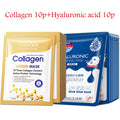 20pcs Hyaluronic Acid Collagen Face Mask skincare Moisturizing Firmi20 maschere viso in tessuto con acido ialuronico e collagene, idratanti, rassodanti e nutrienti, per la cura della pelle in stile coreano.
