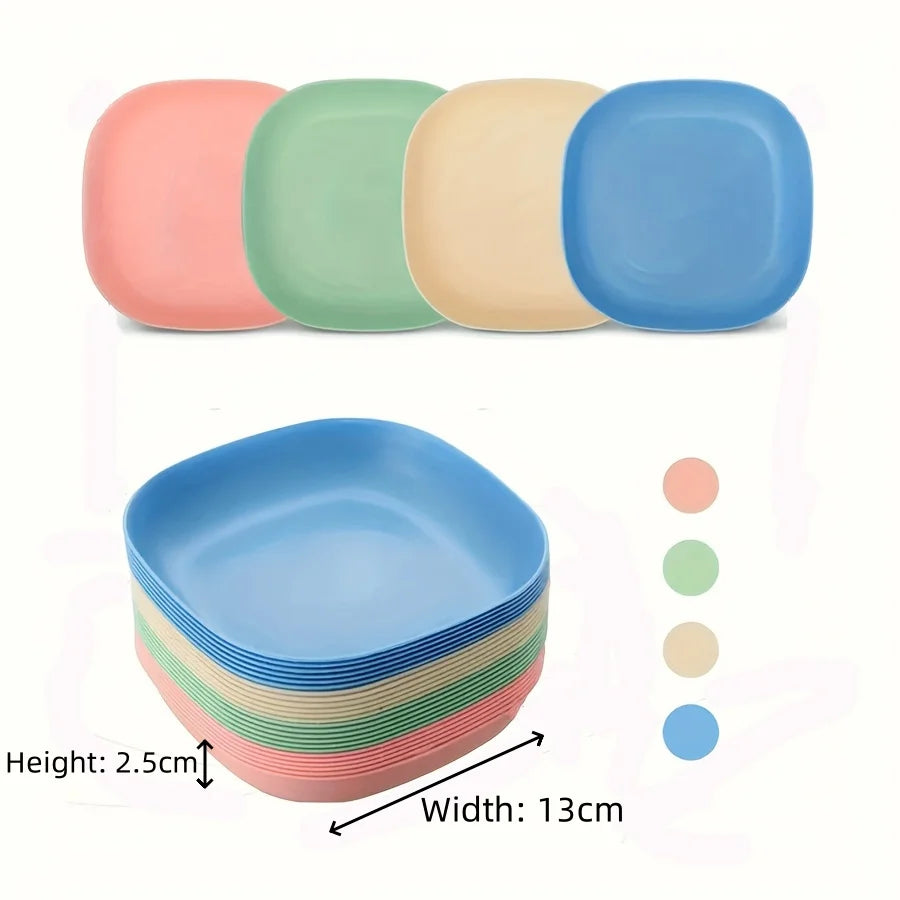 Set di 3/10/20 ciotole in plastica antiscivolo per gatti, ciotole basse per cibo e acqua, adatte a gattini, gatti a zampe corte, furetti e gatti randagi.