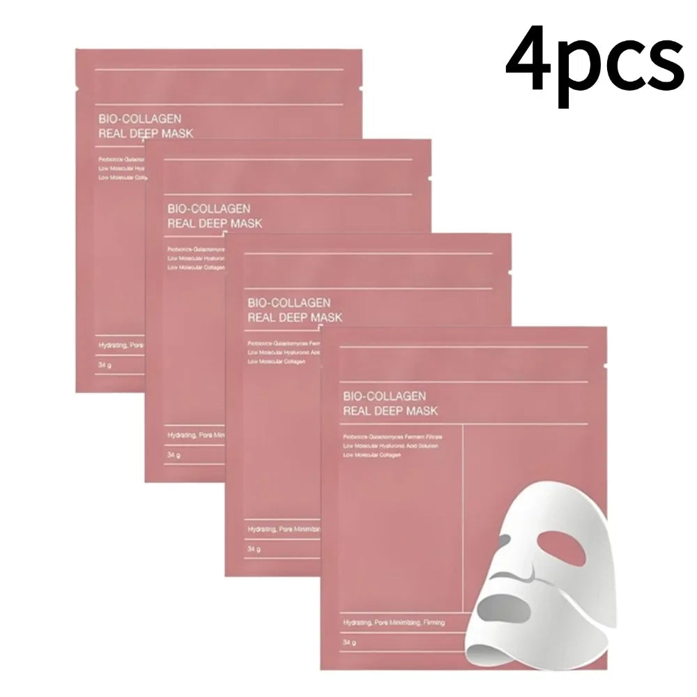 1-10 pezzi Maschera viso al bio collagene, idratante profonda, maschera notte, restringe i pori, idratante, rinfrescante, illuminante, cura della pelle coreana