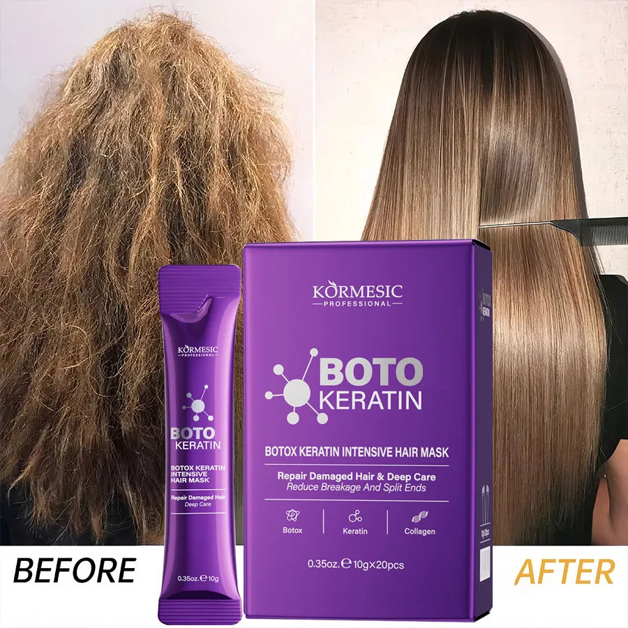 Maschera per capelli alla cheratina: magica riparazione in 5 secondi, capelli danneggiati, crespi, morbidi, lisci e lucenti. Idratazione profonda, trattamento riparatore per capelli