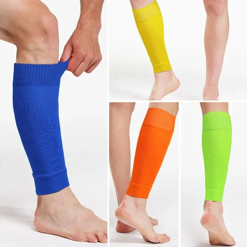 1 paio di calze da calcio, accessori per il calcio, tutori per le gambe, calze sportive traspiranti per adulti e bambini, protezioni per tibie, polpacci, coprigambe