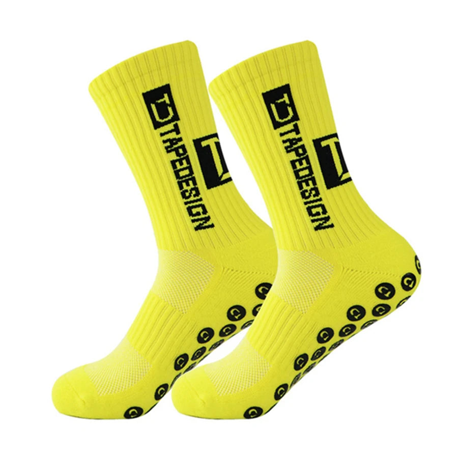 Calze da calcio 39-44 , calze sportive professionali con suola antiscivolo in spugna, assorbimento del sudore e prevenzione degli odori