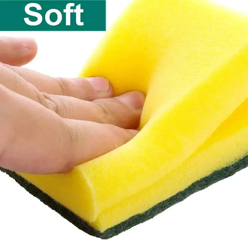 100/1 pezzi Spugna morbida assorbente per lavare i piatti da cucina, strofinare, strofinare, rimuovere la ruggine dalle pentole, kit per la pulizia domestica, spazzola e spugna