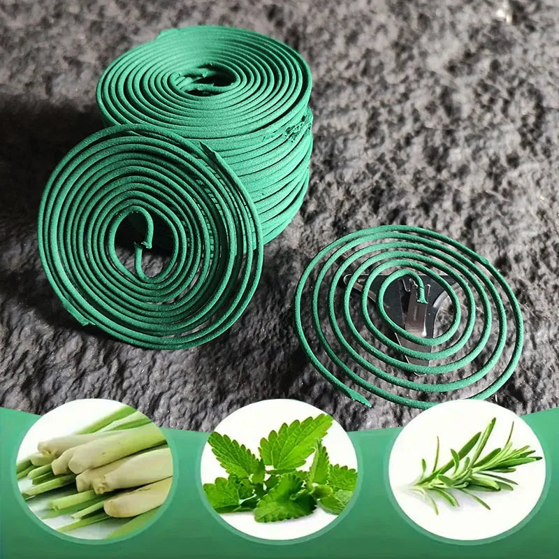 Incenso naturale alla citronella in spirale, 48 anelli/lotto, repellente per zanzare, per esterni.