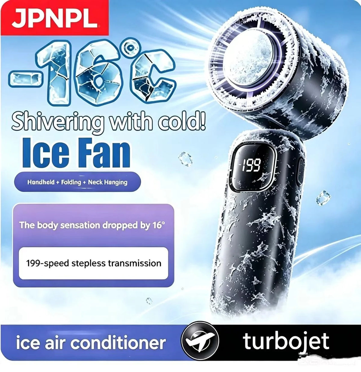 Ventilatore da collo portatile senza pale da 8000 mAh con USB
