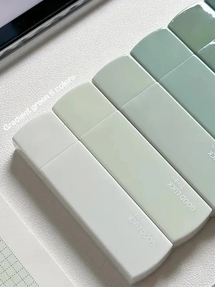 Nastri correttori sfumati color macaron – Set da 6, silenziosi e senza tracce, per scuola e ufficio