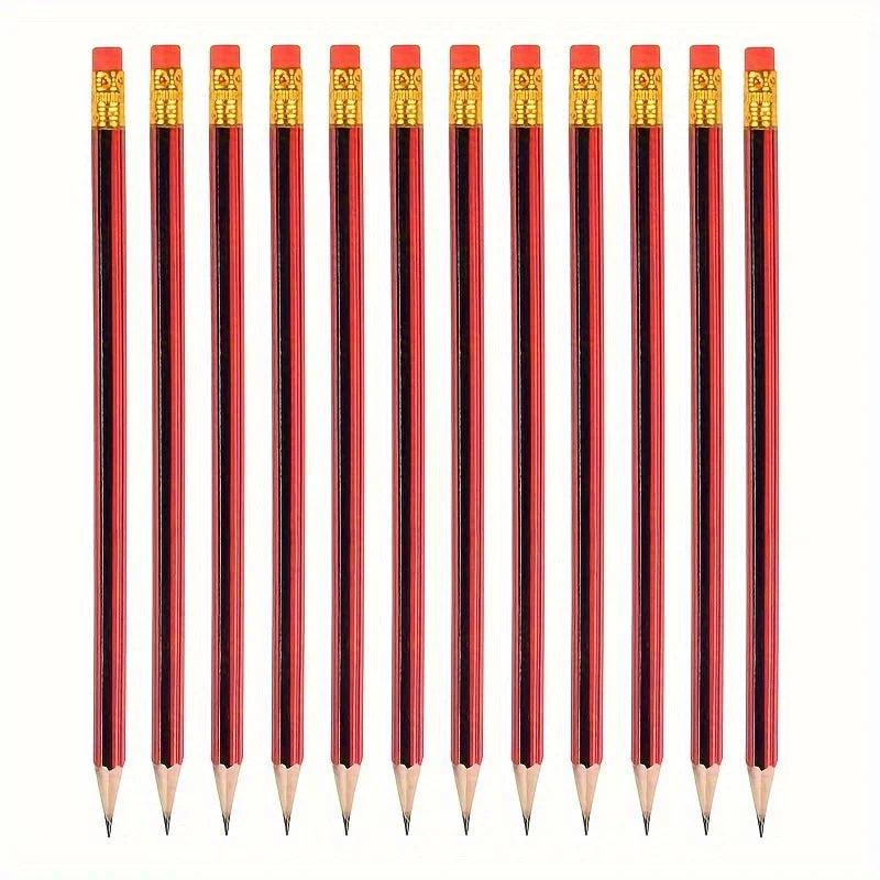12/30 matite in legno HB per studenti, perfette per esercitarsi nella scrittura, negli schizzi e nel disegno, ideali per il ritorno a scuola.