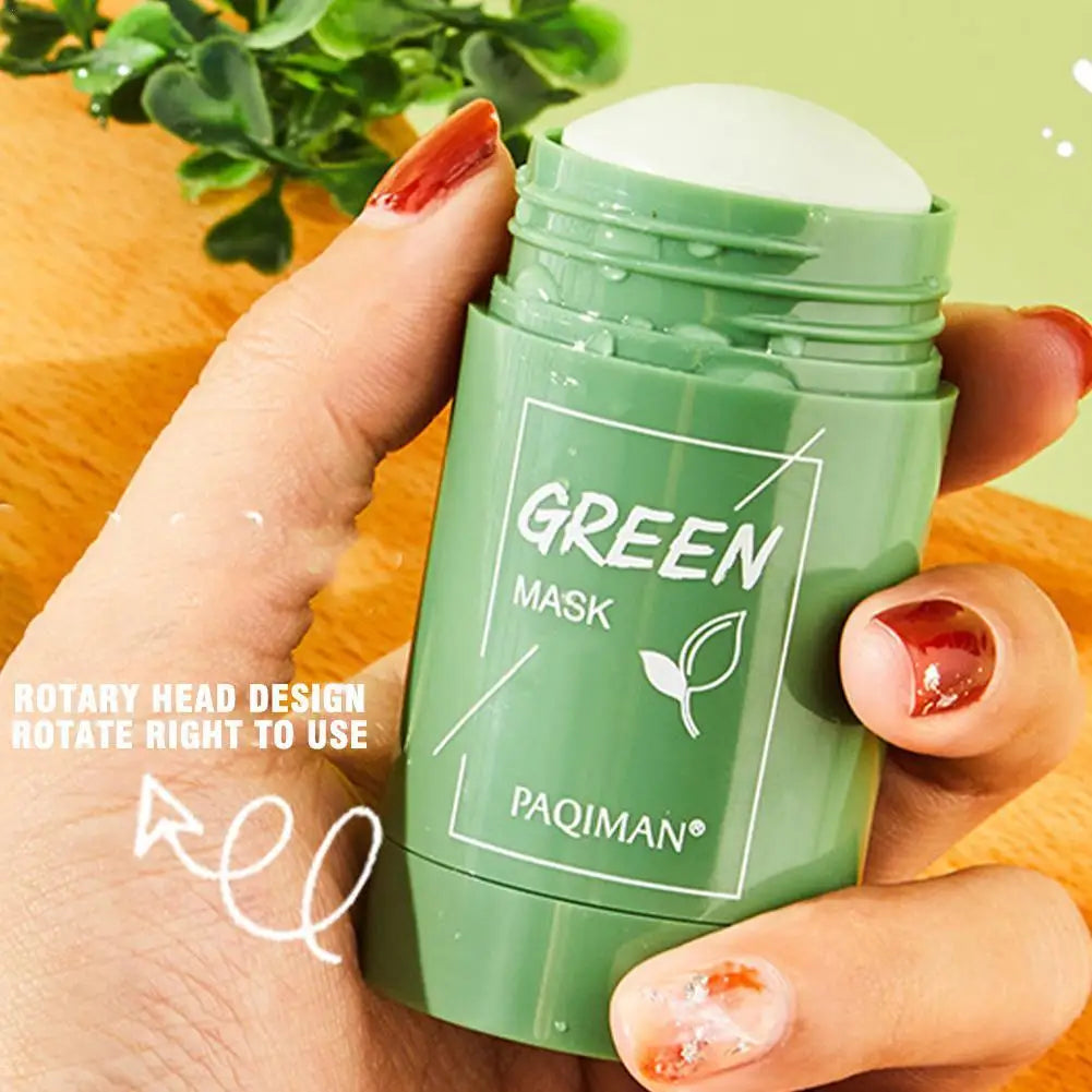Maschera viso al tè verde, pulizia del viso al tè verde, idratazione profonda, restringimento dei pori, punti neri, acne, trattamento viso coreano per la cura della pelle.