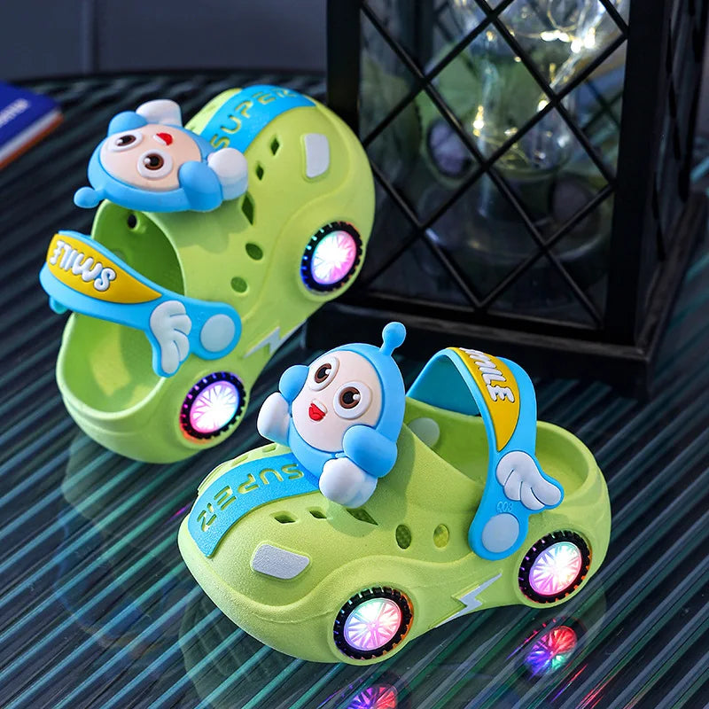 Pantofole antiscivolo per bambini con luci lampeggianti