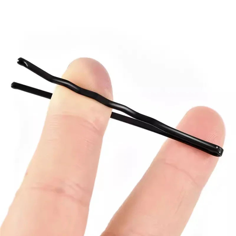 60/600 pezzi Fermagli per capelli neri a linea retta, a forma di U, con ago, per capelli ricci e ondulati, forcine per capelli da donna, accessori per lo styling dei capelli.