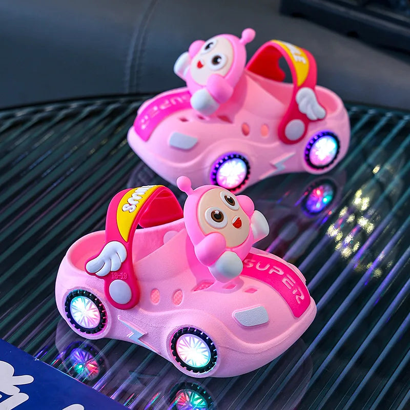 Pantofole antiscivolo per bambini con luci lampeggianti