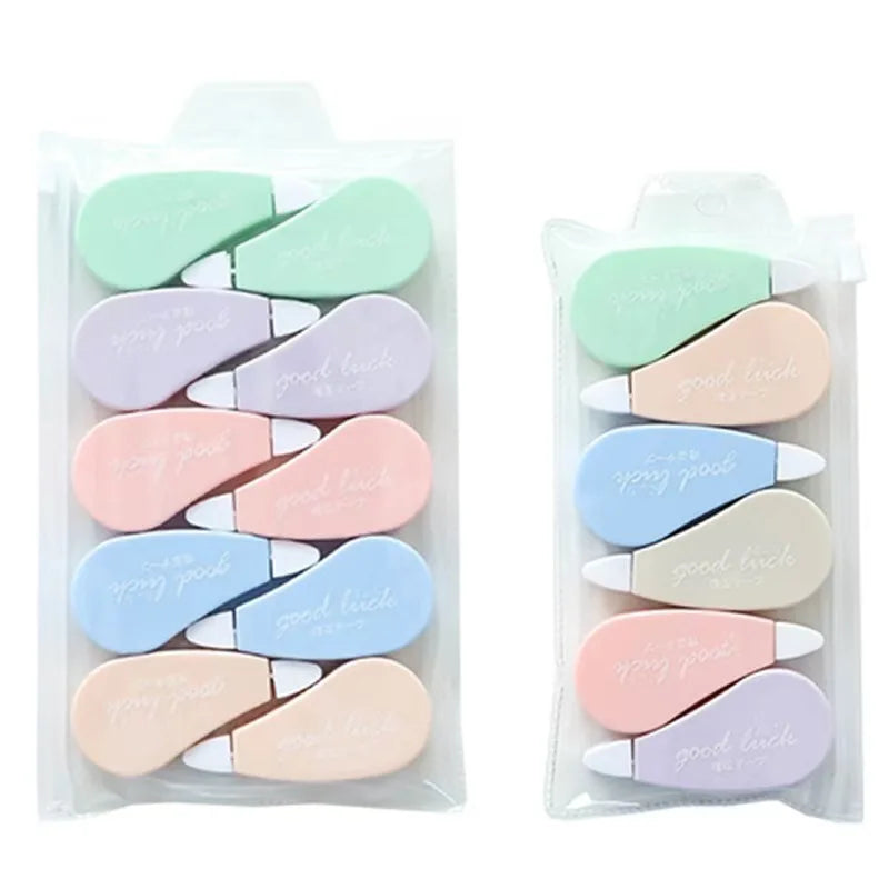 Nastri correttori Kawaii design meccanico – Set da 6, per diari, scuola e materiale scolastico
