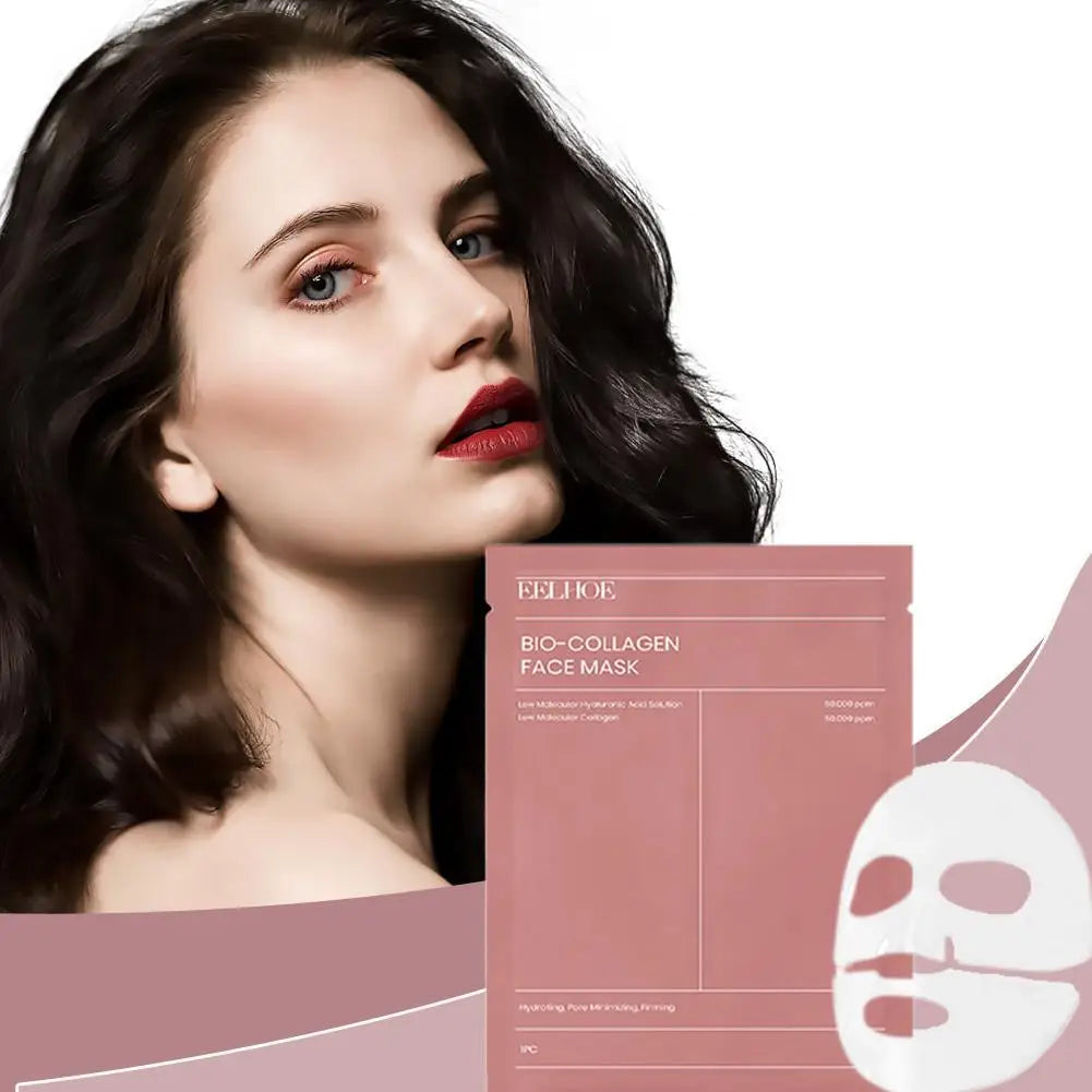 1-10 pezzi Maschera viso al bio collagene, idratante profonda, maschera notte, restringe i pori, idratante, rinfrescante, illuminante, cura della pelle coreana