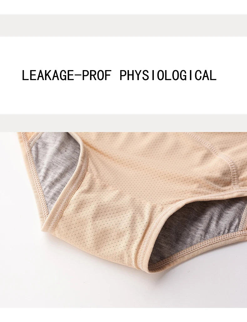 Mutandine mestruali a prova di perdite, mutandine fisiologiche per il ciclo, slip impermeabili da donna, taglie forti