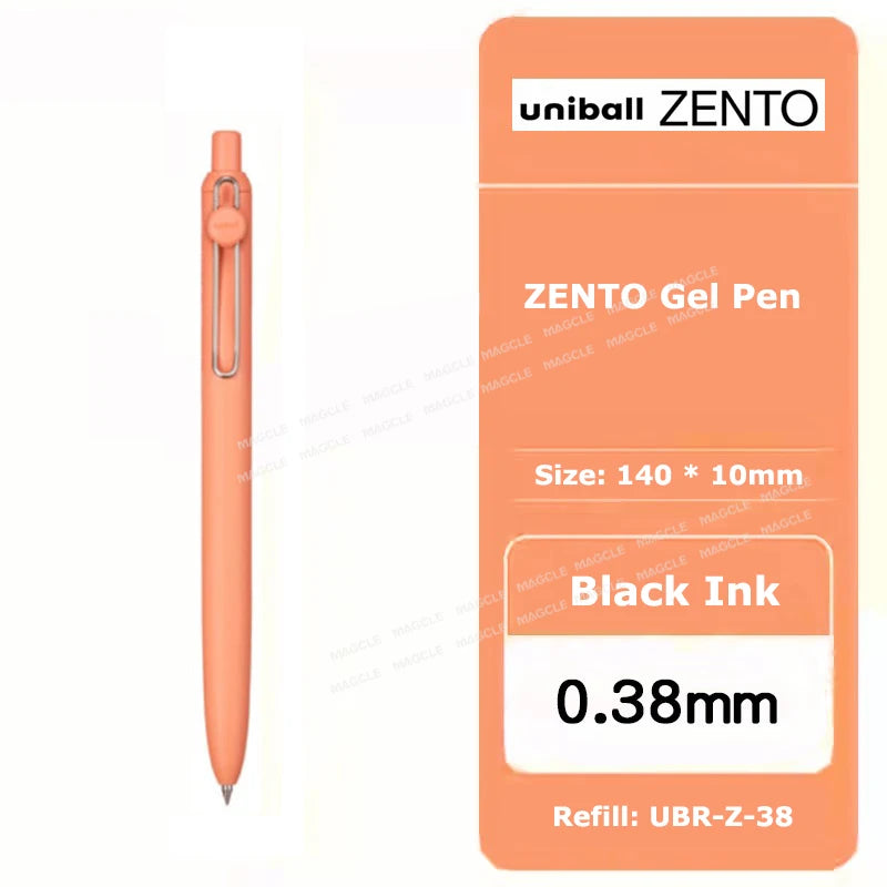Penna gel Uniball ZENTO Standard 0.38/0.5mm, penna a sfera a base d'acqua con scrittura fluida, adatta a diverse occasioni. Articoli di cancelleria.