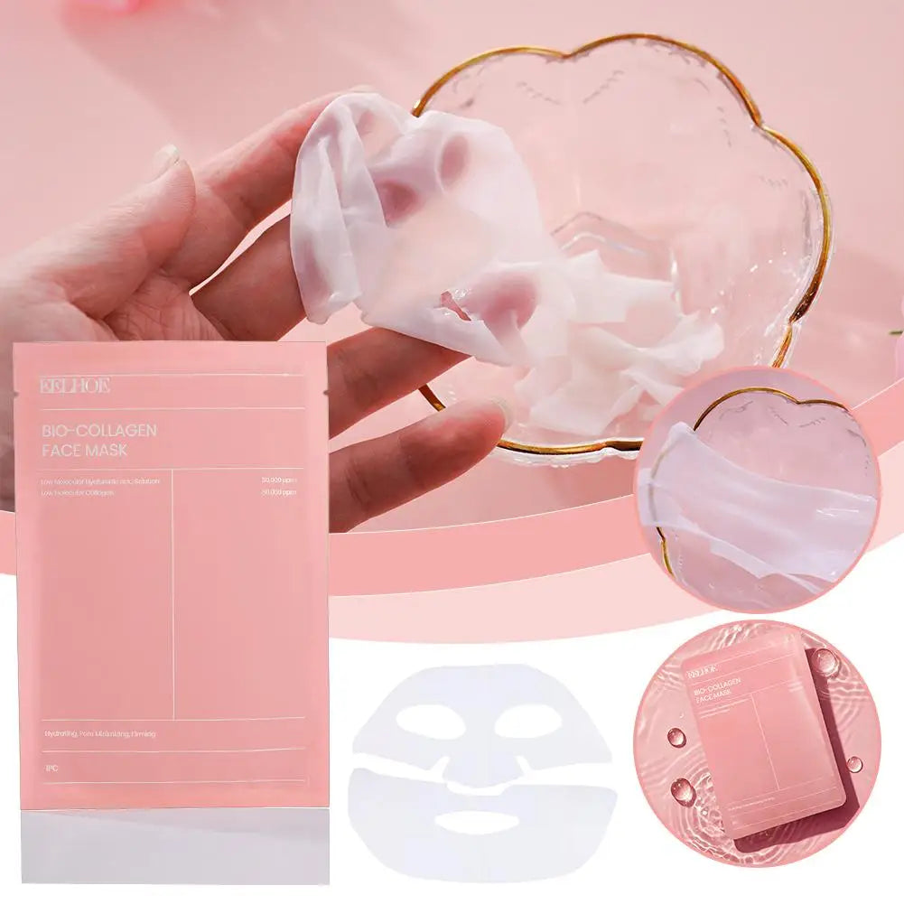 1-10 pezzi Maschera viso al bio collagene, idratante profonda, maschera notte, restringe i pori, idratante, rinfrescante, illuminante, cura della pelle coreana