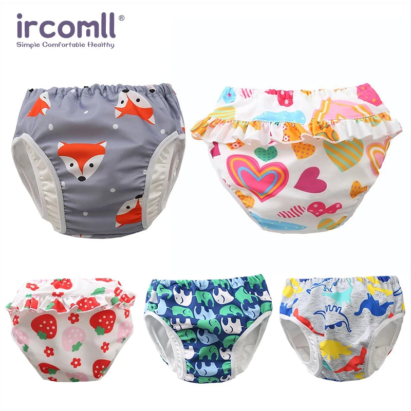 Pannolini da nuoto Ircomll per neonati, a prova di perdite, a vita alta, per imparare a nuotare, pantaloni da nuoto per bambini, per imparare a nuotare.