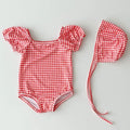 Nuovo set da 2 pezzi per neonati: costume da bagno, cuffia da nuoto, tutina, costume intero traspirante ad asciugatura rapida, costume da bagno per bambine, costume da spiaggia per bambine
