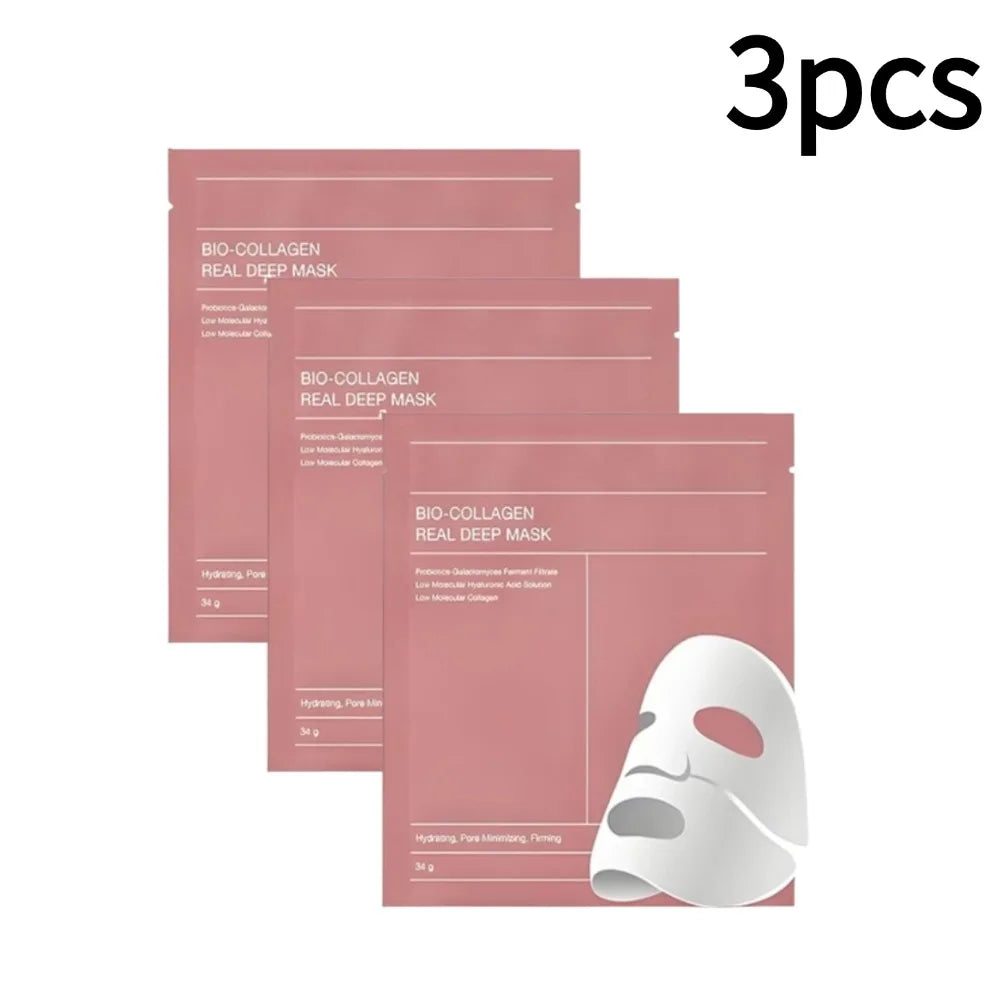 1-10 pezzi Maschera viso al bio collagene, idratante profonda, maschera notte, restringe i pori, idratante, rinfrescante, illuminante, cura della pelle coreana