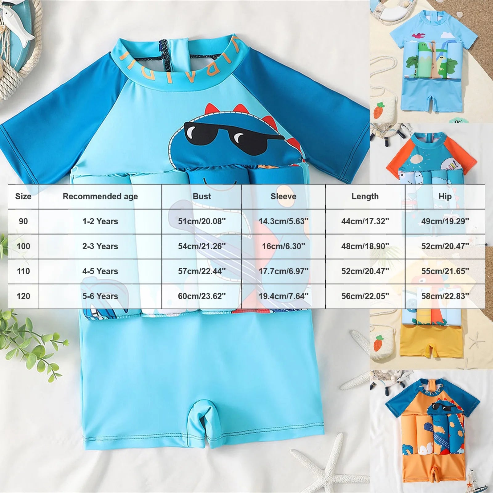 Costume da bagno galleggiante per bambini e bambine, costume da bagno galleggiante per bambini da 1-6 anni galleggiante, per imparare a nuotare, abbigliamento galleggiante