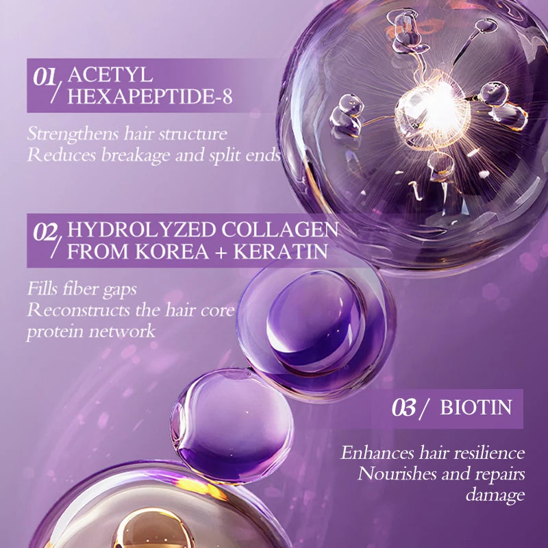 Maschera per capelli alla cheratina: magica riparazione in 5 secondi, capelli danneggiati, crespi, morbidi, lisci e lucenti. Idratazione profonda, trattamento riparatore per capelli