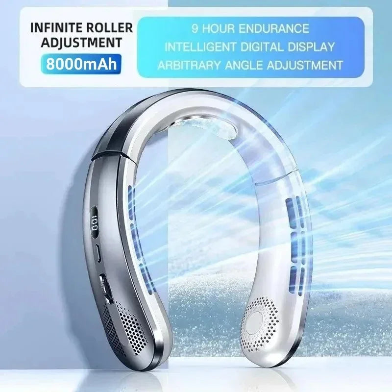 Ventilatore da collo portatile senza pale da 8000 mAh con USB