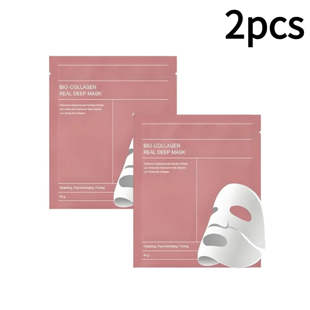 1-10 pezzi Maschera viso al bio collagene, idratante profonda, maschera notte, restringe i pori, idratante, rinfrescante, illuminante, cura della pelle coreana
