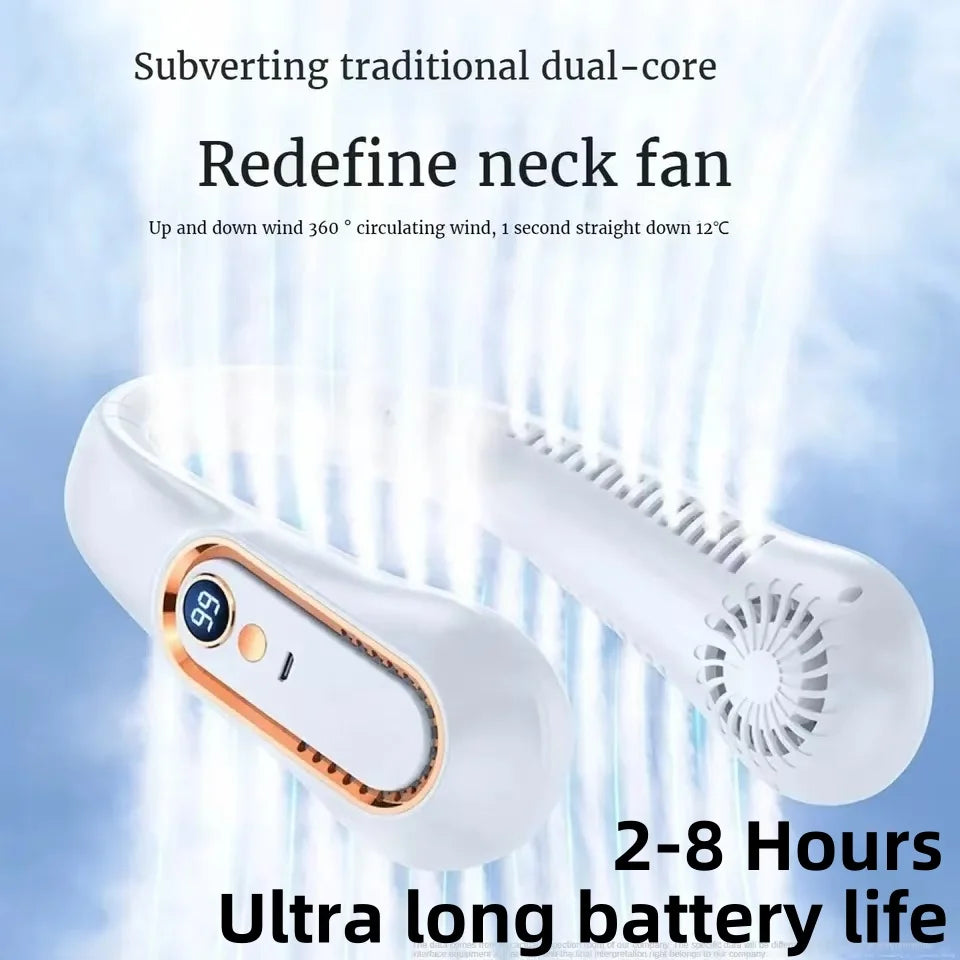 Ventilatore da collo portatile senza pale da 8000 mAh con USB
