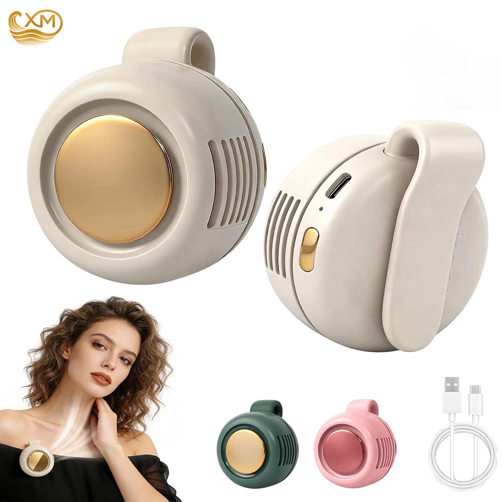 Mini  ventilatore da agganciare alla vita della camicia, 3 velocità.