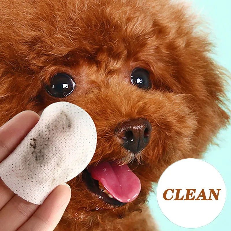 Salviette umidificate antistrappo per occhi di cani e gatti, universali, senza irritazioni, confezione da 130 salviette.
