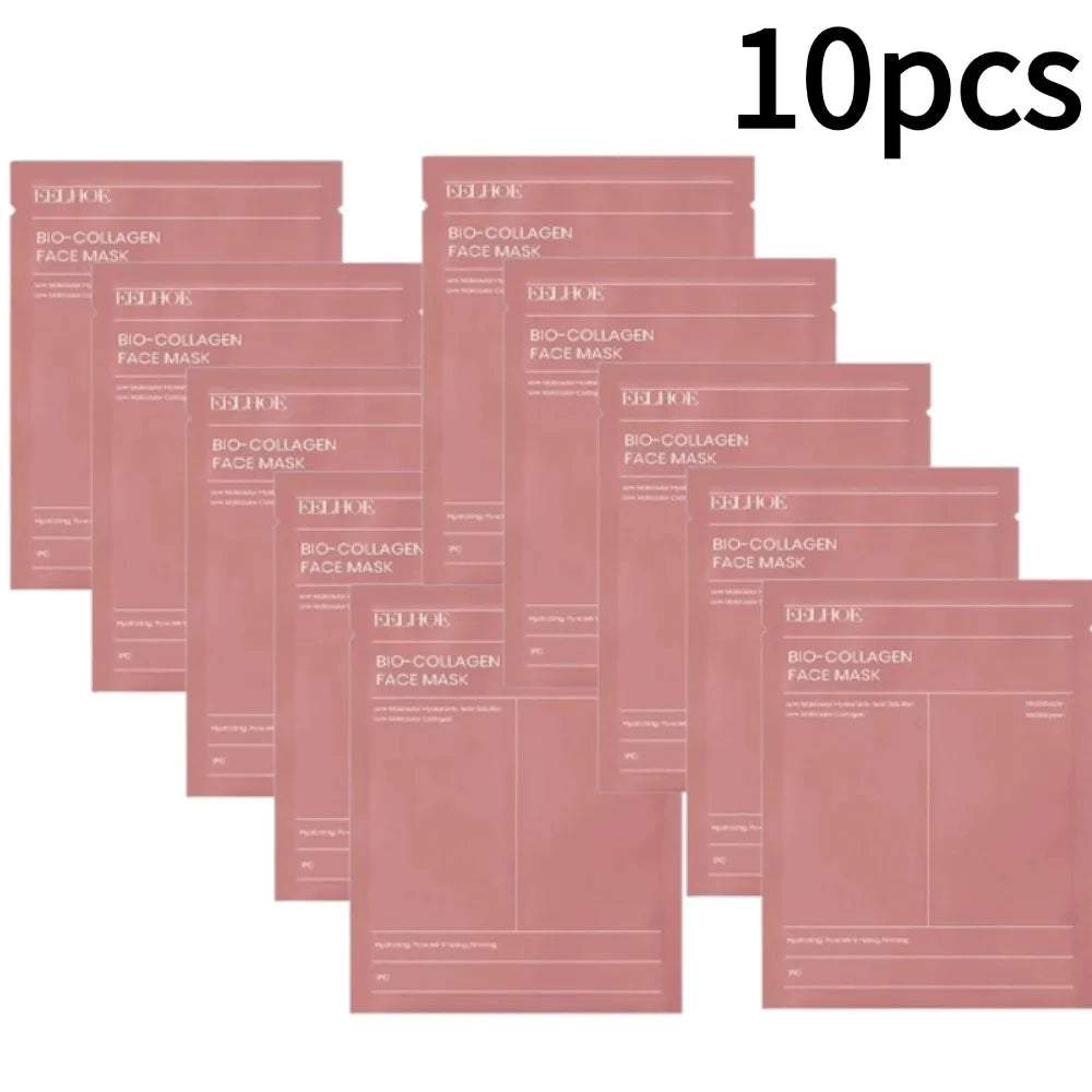 1-10 pezzi Maschera viso al bio collagene, idratante profonda, maschera notte, restringe i pori, idratante, rinfrescante, illuminante, cura della pelle coreana
