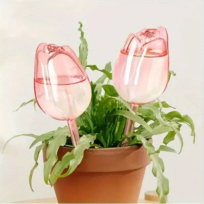 Sfere per irrigare piante di tulipano rosa, adatte per piante da interno ed esterno, gocciolatori automatici per piante e irrigazione automatica