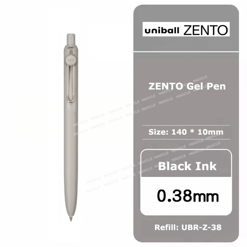 Penna gel Uniball ZENTO 0.38/0.5mm – Scrittura fluida a base d'acqua, per scuola e ufficio
