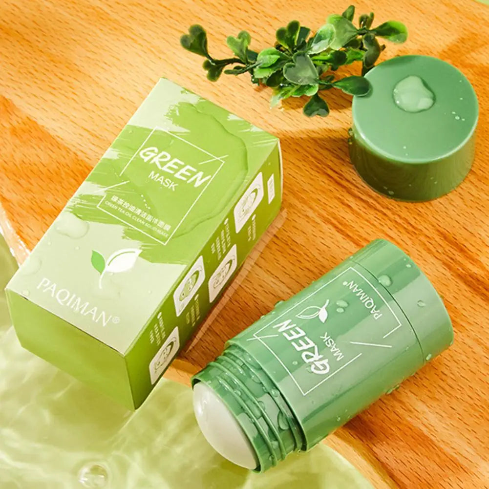 Maschera viso al tè verde, pulizia del viso al tè verde, idratazione profonda, restringimento dei pori, punti neri, acne, trattamento viso coreano per la cura della pelle.