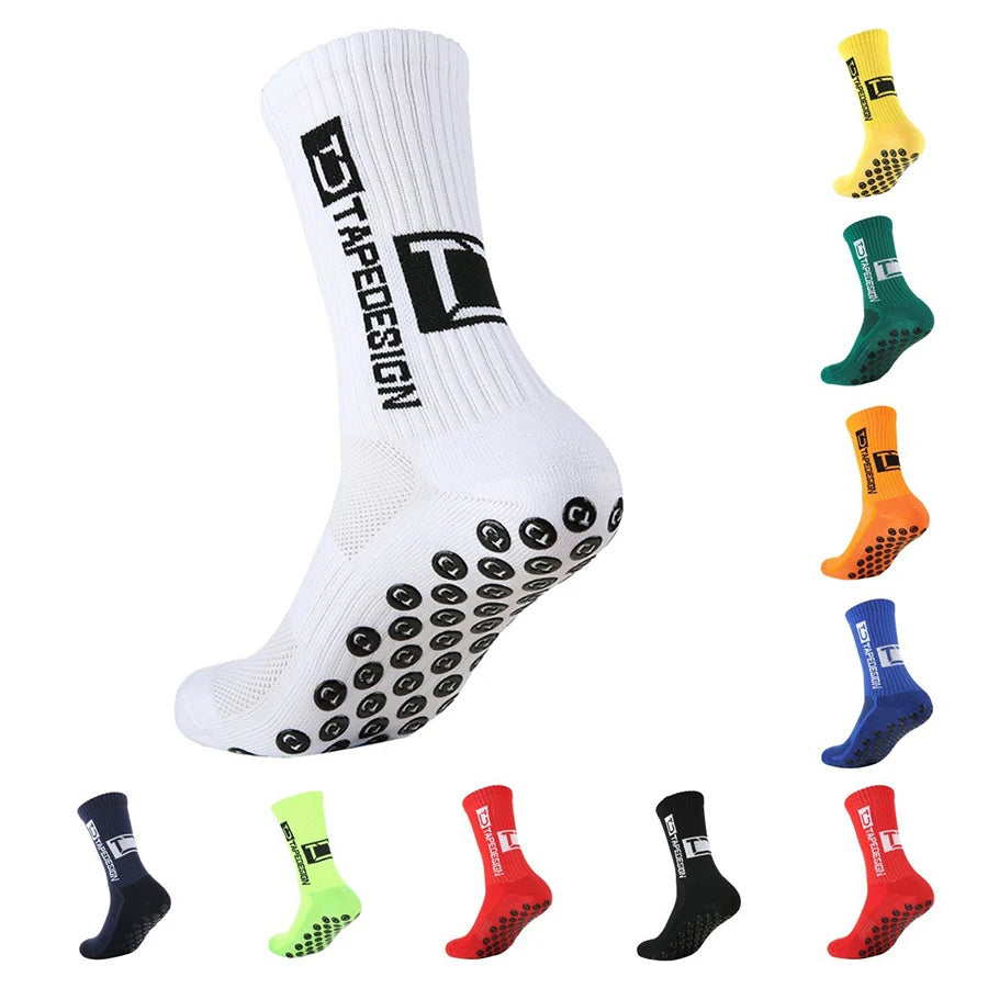 Calze da calcio 39-44 , calze sportive professionali con suola antiscivolo in spugna, assorbimento del sudore e prevenzione degli odori