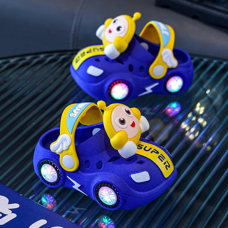 Pantofole antiscivolo per bambini con luci lampeggianti