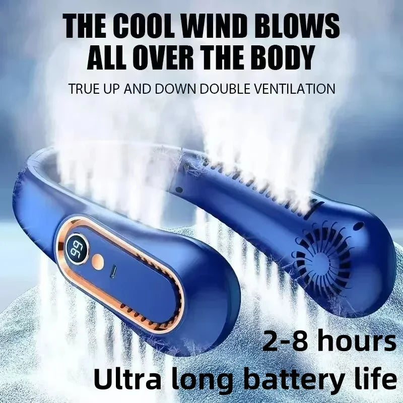 Ventilatore da collo portatile senza pale da 8000 mAh con USB