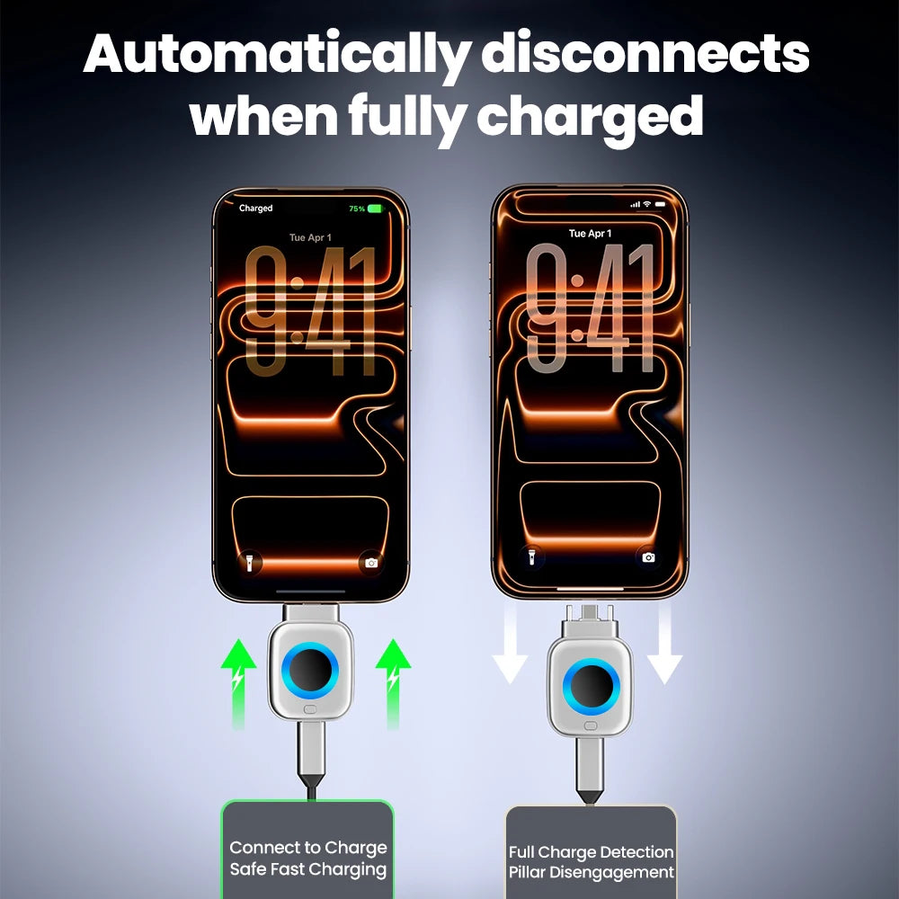 Adattatore Type-C universale da 140 W con funzione di ricarica completa intelligente e taglio automatico, disconnessione automatica per la ricarica notturna e prevenzione del sovraccarico.