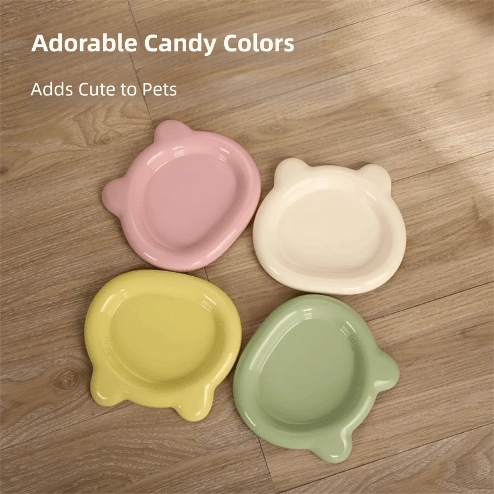 Ciotole per gatti in plastica PP resistenti, ciotole carine per gattini, orsetto, accessori per animali domestici Puppy Cat Home & Garden