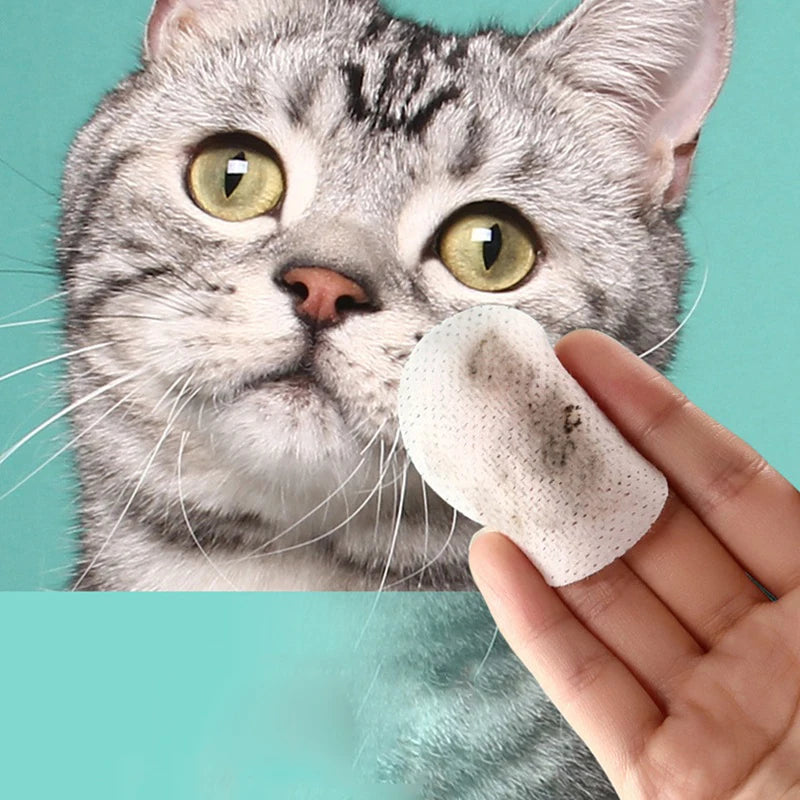 Salviette umidificate antistrappo per occhi di cani e gatti, universali, senza irritazioni, confezione da 130 salviette.
