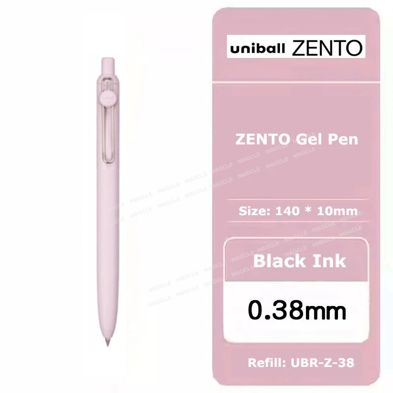 Penna gel Uniball ZENTO 0.38/0.5mm – Scrittura fluida a base d'acqua, per scuola e ufficio