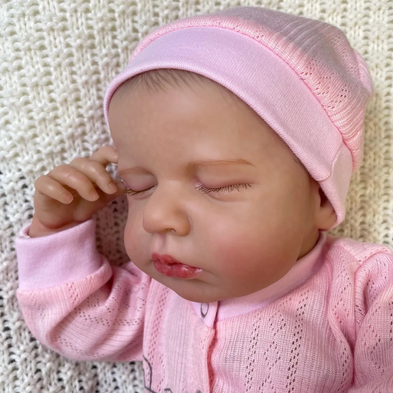 MRB Bambole Reborn realistiche dipinte da 20 pollici LouLou Bambola neonata in vinile con pelle 3D