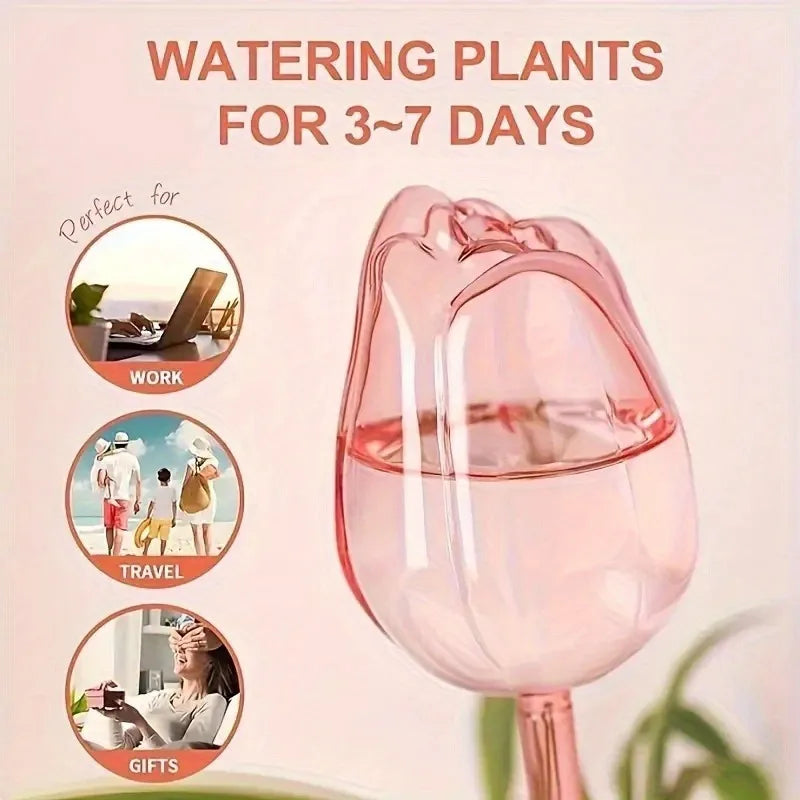 Sfere per irrigare piante di tulipano rosa, adatte per piante da interno ed esterno, gocciolatori automatici per piante e irrigazione automatica