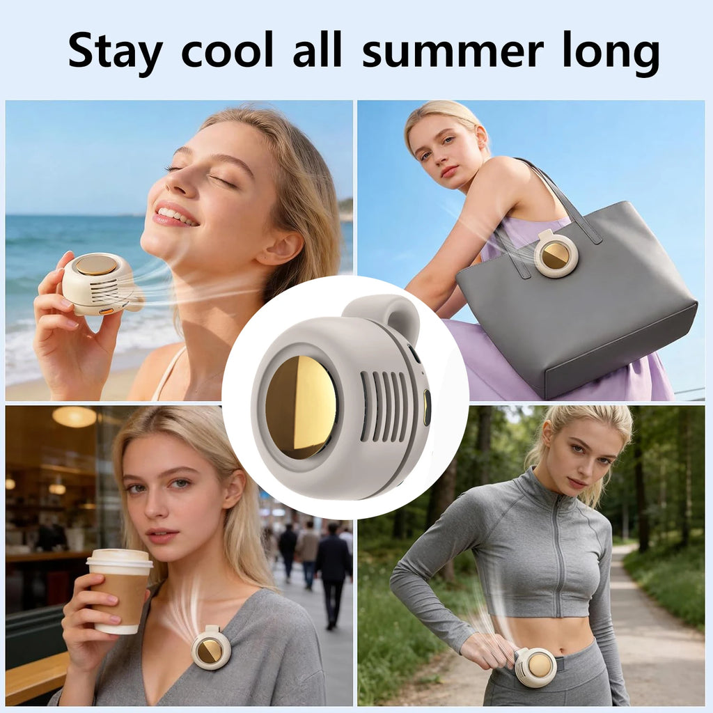 Mini  ventilatore da agganciare alla vita della camicia, 3 velocità.