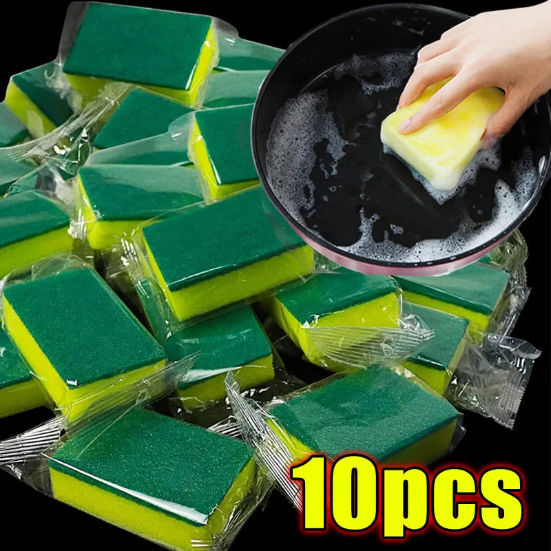 100/1 pezzi Spugna morbida assorbente per lavare i piatti da cucina, strofinare, strofinare, rimuovere la ruggine dalle pentole, kit per la pulizia domestica, spazzola e spugna