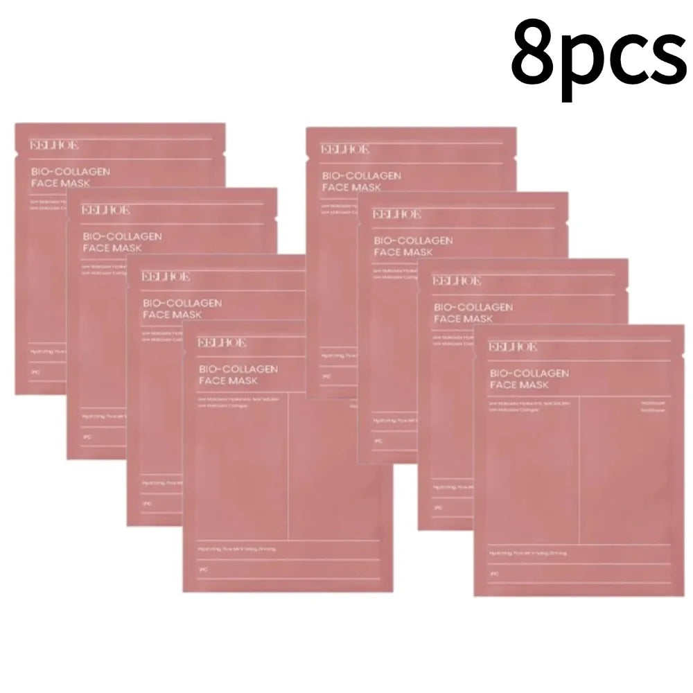 1-10 pezzi Maschera viso al bio collagene, idratante profonda, maschera notte, restringe i pori, idratante, rinfrescante, illuminante, cura della pelle coreana