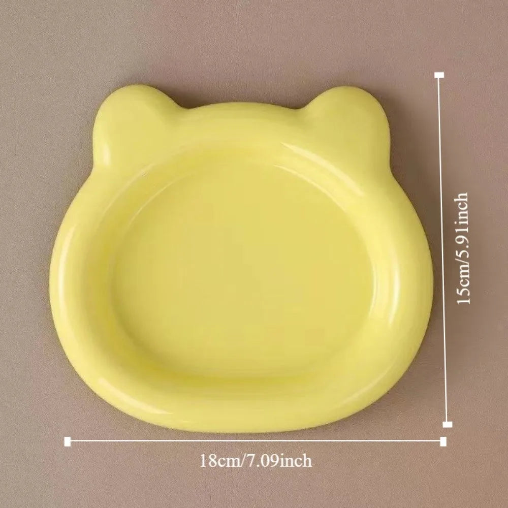 Ciotole per gatti in plastica PP resistenti, ciotole carine per gattini, orsetto, accessori per animali domestici Puppy Cat Home & Garden